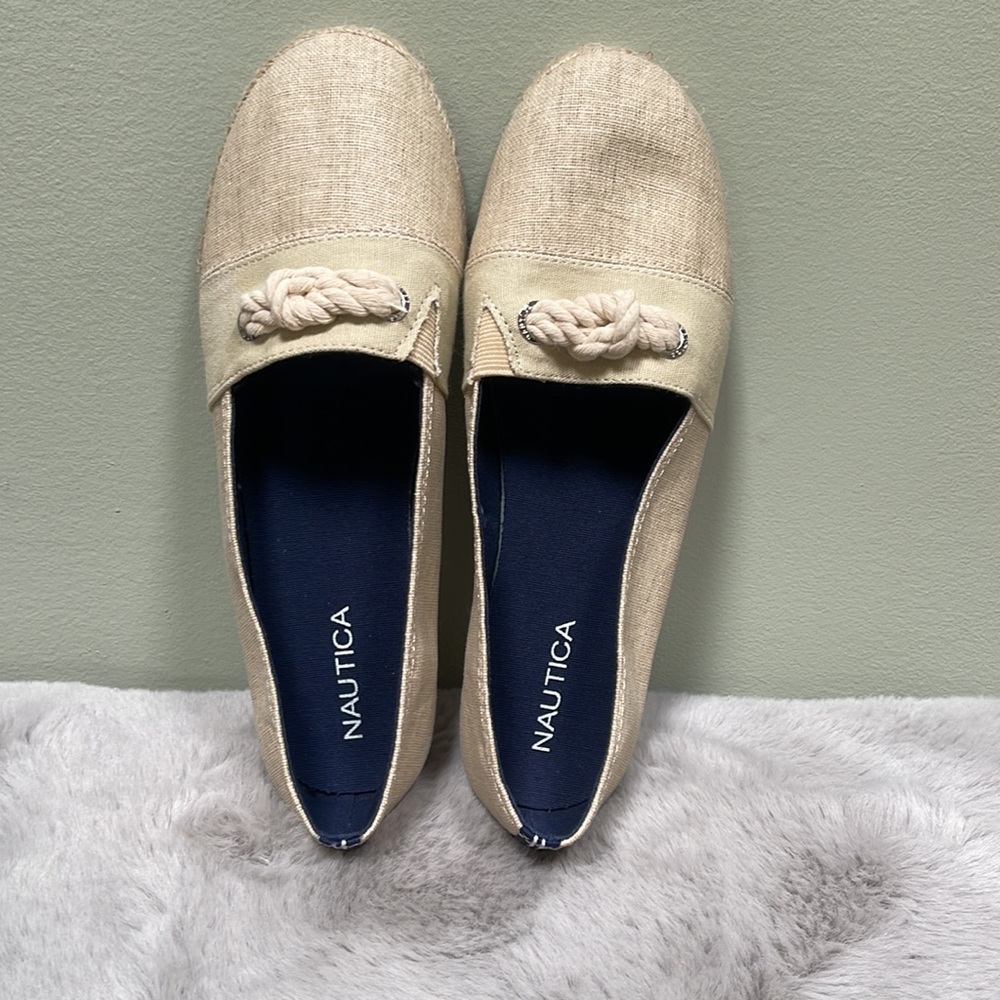 NWOT Nautica Beige Espadrilles - Picture 2 of 6